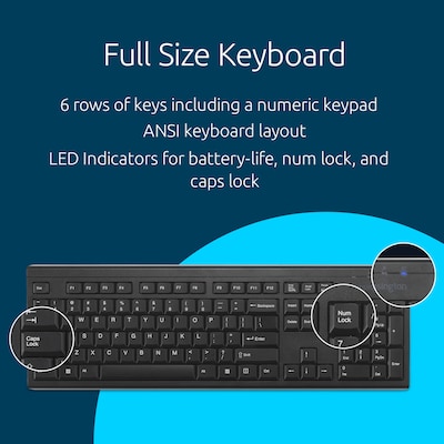 Kensington KB150 EQ Wireless Keyboard, Black (K75561NA)