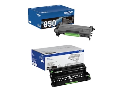 Brother TN-850/DR-820 Black High Yield Toner Cartridge & Drum Unit Bundle (TN850DR820PK-STP)