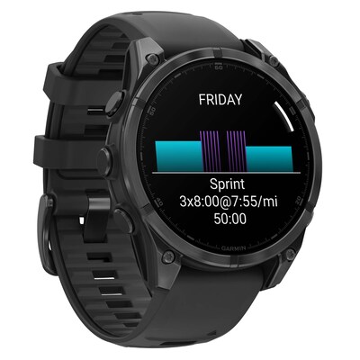 Garmin fenix 8 AMOLED Multisport GPS Smartwatch, Slate Gray & Black, 47mm (GRM0290400)