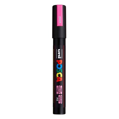 POSCA PC-5M Water Based Paint Marker, Medium Bullet Tip, Fluorescent Pink, 3/Pack (UBCPC5MFPINK-3)