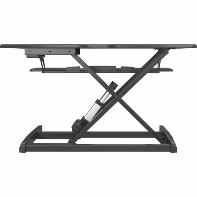Lorell Adjustable Electric Desk Riser Stand, Up to 47" Monitor, Black (LLR99530)
