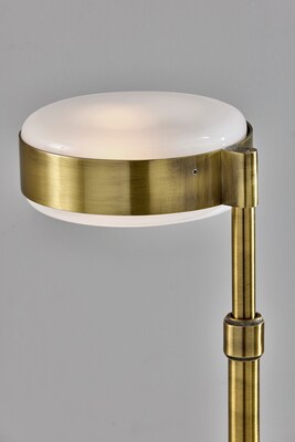 Adesso Linis 24" Incandescent Table Lamp, Antique Brass/White (AD9104-21)