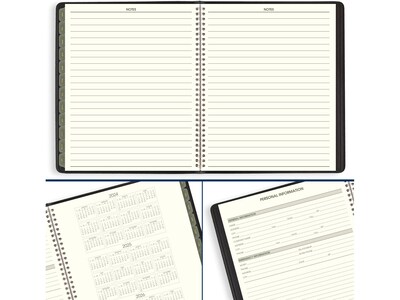 2025 AT-A-GLANCE Recycled 9" x 11" Monthly Planner, Faux Leather Cover, Black (70-260G-05-25)