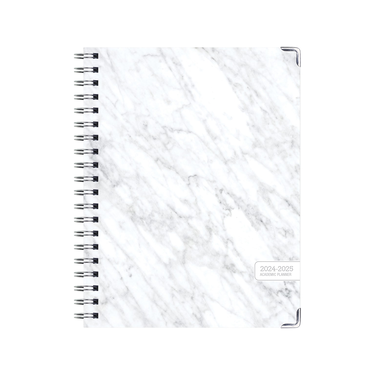 2024-2025 Global Printed Products Marble 8.5 x 11 Academic Weekly & Monthly Planner, Paper Cover, Gray/White