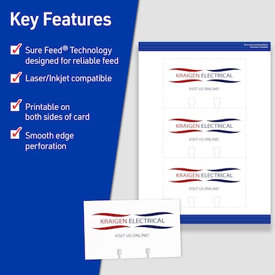 Avery Rotary Cards, Matte White, 3" x 5", Laser/Inkjet, 150/Pack (05386)