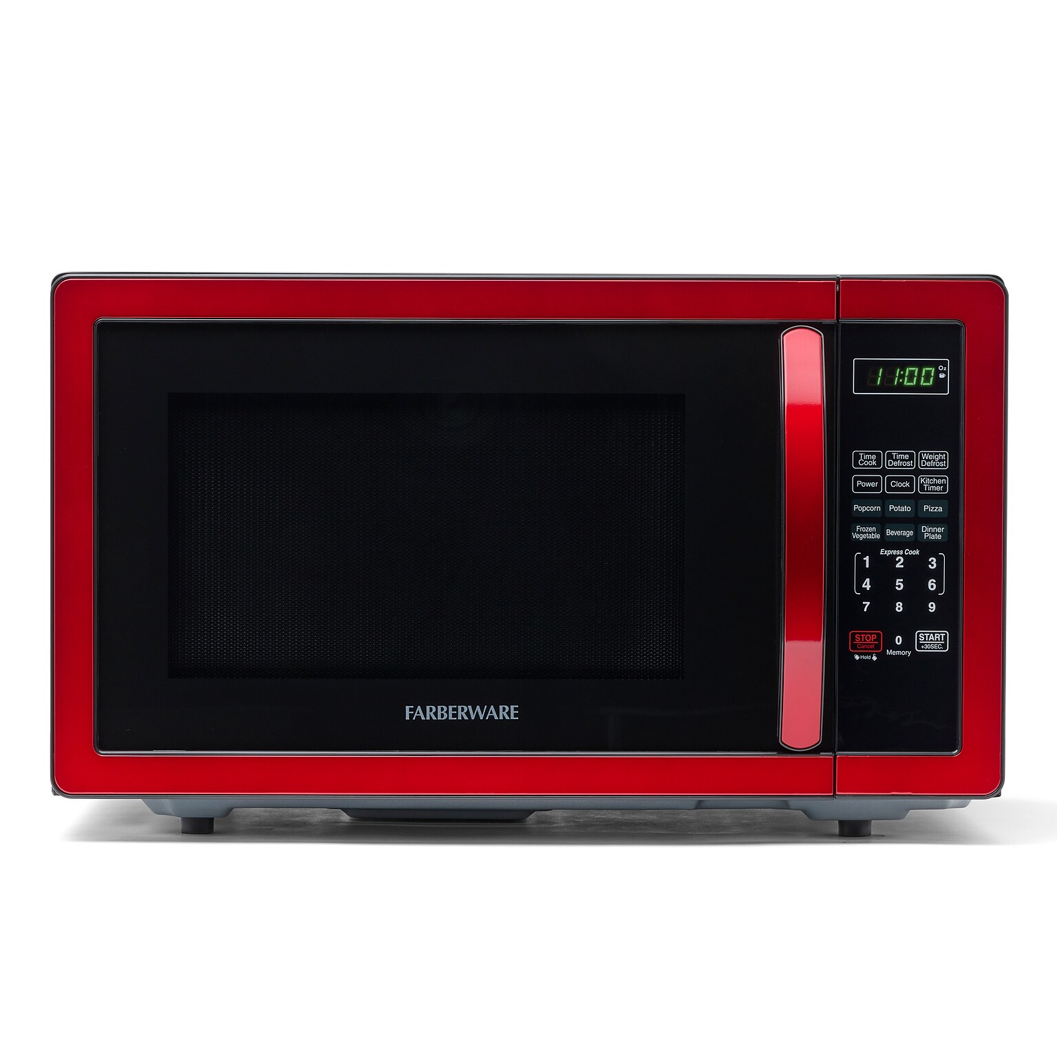 Farberware Classic 1.1 Cu. Ft. Countertop Microwave, Metallic Red (FMO11AHTBKN)