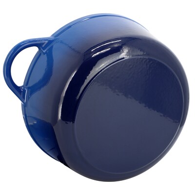 MegaChef Cast Iron 6.35 Qt. Dutch Oven, Dark Blue (935122262M)
