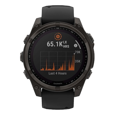 Garmin fenix 8 Multisport Sapphire Solar GPS Smartwatch, Carbon Gray & Black, 47mm (GRM0290610)