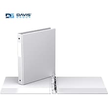Davis Group Premium Economy 1 3-Ring Non-View Binders, White, 6/Pack (2311-00-06)