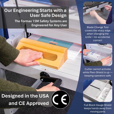 Formax Cut-True 15M 16.9” Guillotine Paper Cutter with LED Laser Line, Off White (CUT-TRUE 15M)
