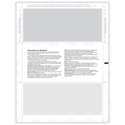 ComplyRight 2025 1099-NEC Tax Form, 3-Up, 500/Pack (NEC5501B)