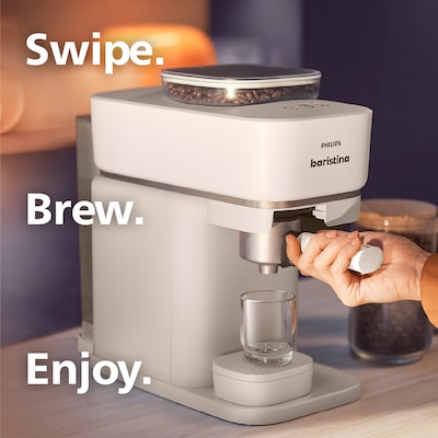 Philips Baristina Automatic Espresso Machine, Milky White (BAR30000)