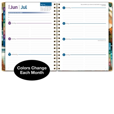 2026 Global Printed Products 8.5" x 11" Weekly & Monthly Planner, Paperboard Cover, Lake View (FSHN-CY26-8511-82)