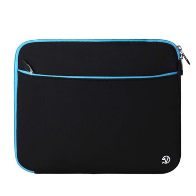 Vangoddy Neoprene Laptop Sleeve for 12" Laptop, Black/Blue