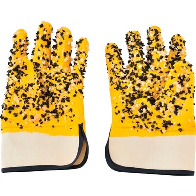 Global Industrial PVC Chip Safety Gloves, Yellow, 1/Pair (716192)