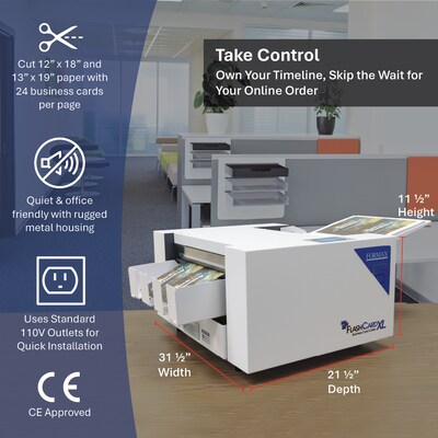 Formax FlashCard XL 19" Card Cutter, White (FlashCard XL)