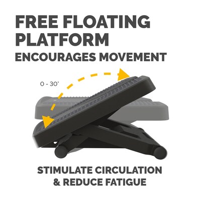 Fellowes Ultimate Tilt Adjustable Footrest, Black/Gray (8067001)