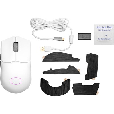 Cooler Master MM Series Wireless Gaming Optical Mouse, White (MM-712-WWOH1)