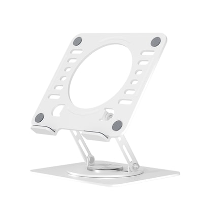 Uncaged Ergonomics 10.2 x 10 Metal Swivel Laptop Stand 2.0, White (SLS-White)