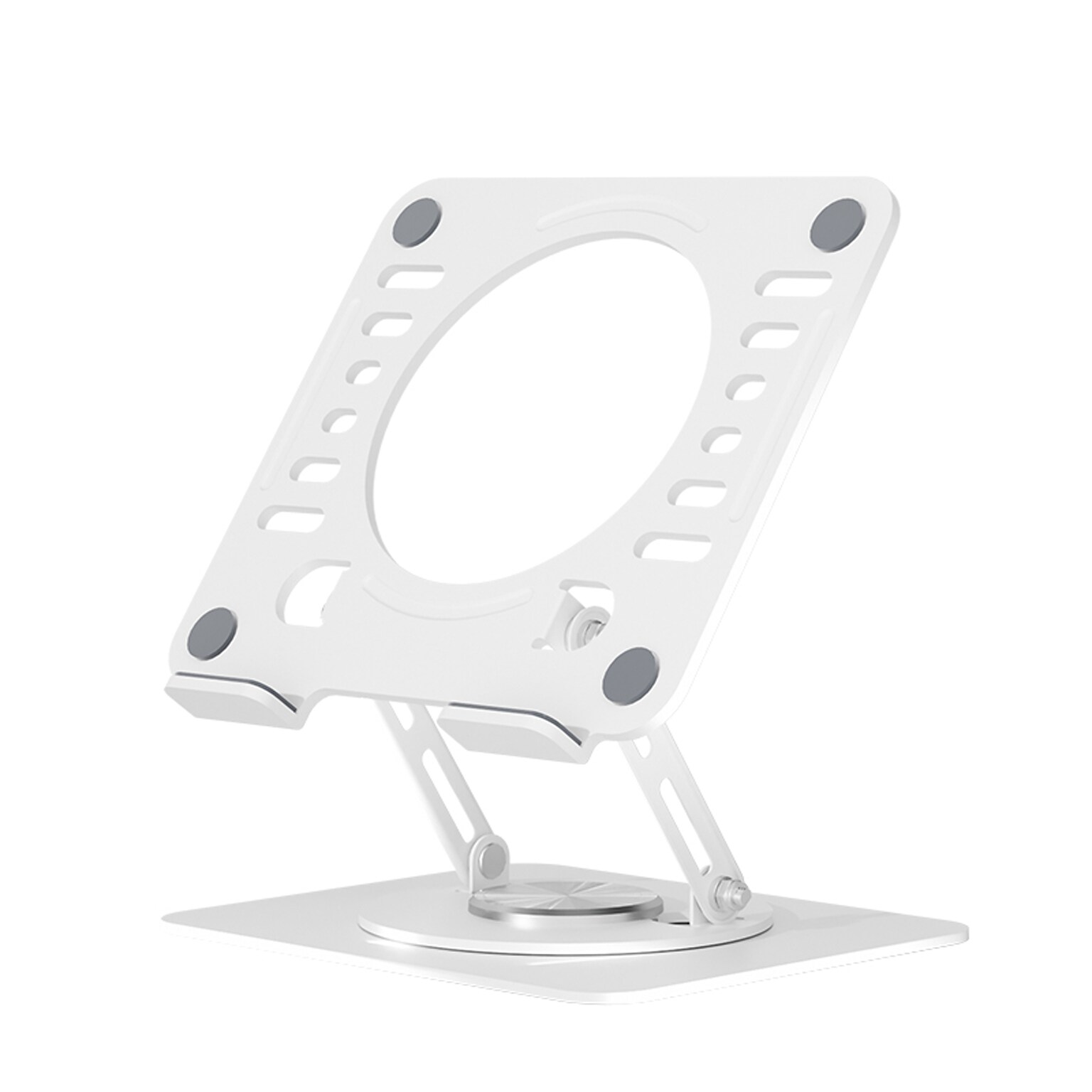 Uncaged Ergonomics 10.2 x 10 Metal Swivel Laptop Stand 2.0, White (SLS-White)