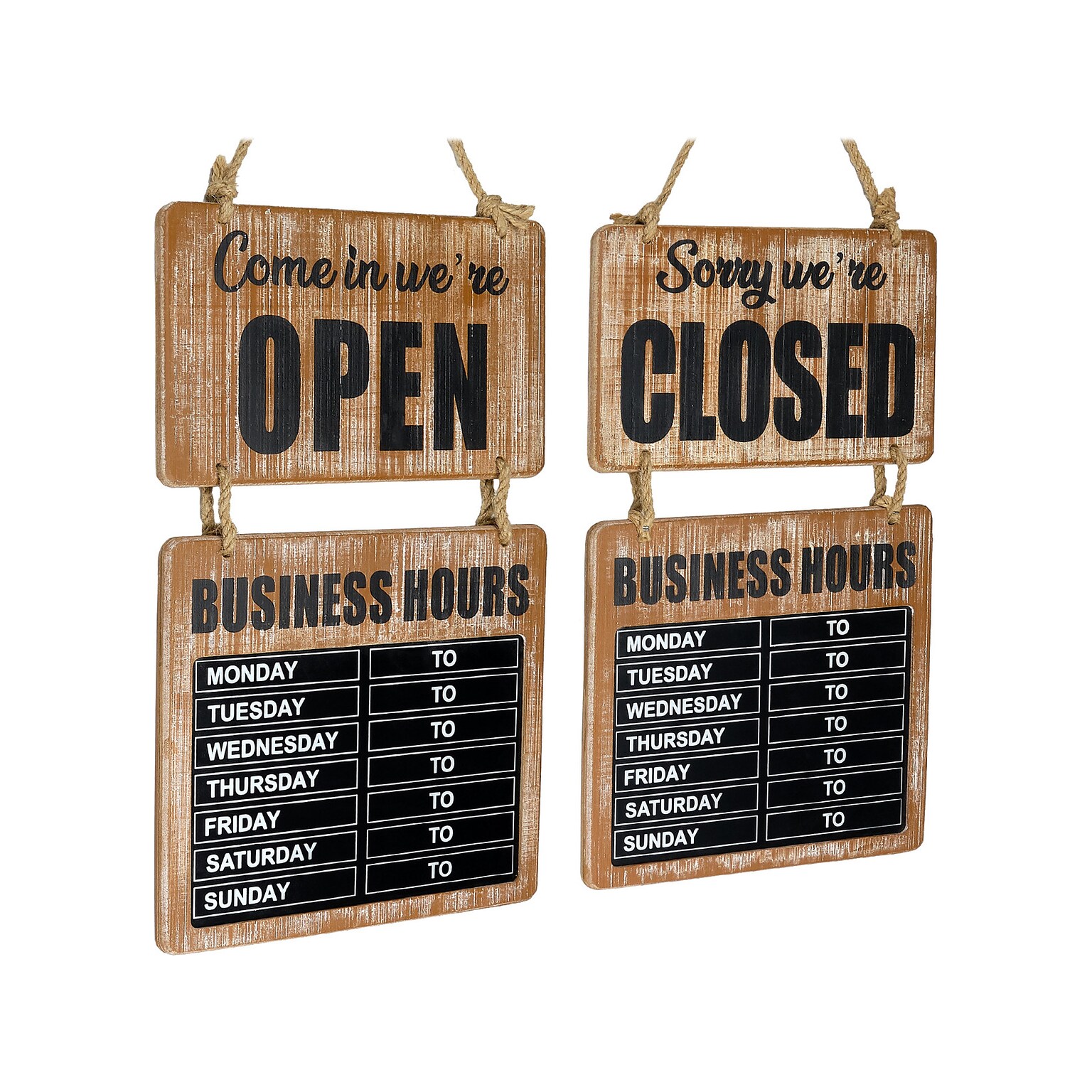 Excello Global Products Business Hours Outdoor Sign, 9.75 x 22.5, Multicolor (EGP-HD-0310)