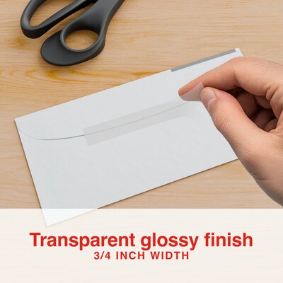 Staples Transparent Tape with Dispenser, 3/4 x 18.06 yds., 3 Rolls/Pack (ST62855)