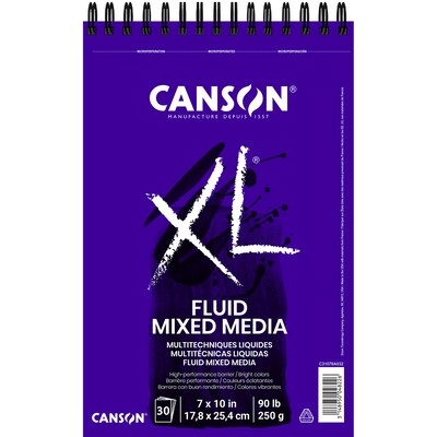 Canson XL Series 7 x 10 Wire Bound Mixed Media Sketch Pad, 30 Sheets/Pad, 3/Bundle (MCXC31078A032-