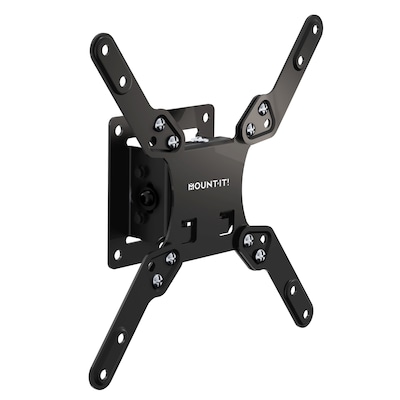 Mount-It! Low-Profile Tilting TV Wall Mount for 24 to 43 TVs, Holds Up to 33 lbs., Black (MI-6524XL)