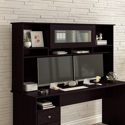Bush Furniture Cabot 72W Desktop Hutch, Espresso Oak (WC31873)