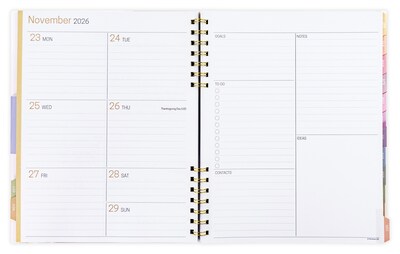2026-2027 Overland Travelware 0.75" x 9.25" Calendar Year Weekly & Monthly Standard Planner, Paperboard Cover (90699)