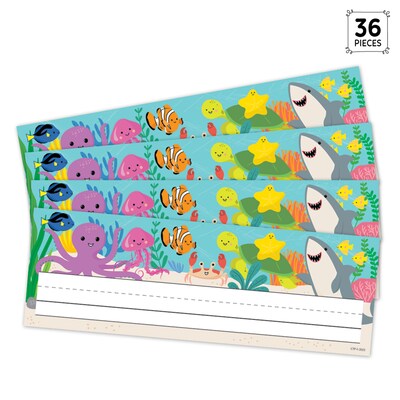 Creative Teaching Press Sea Friends School Name Plates, 9.5" x 3.75", 36/Pack, 3 Packs/Bundle/Bundle (CTP11028-3)