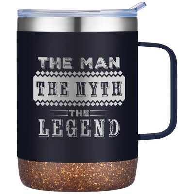POD CORK BOTTOM STAINLESS MUG 12 OZ
