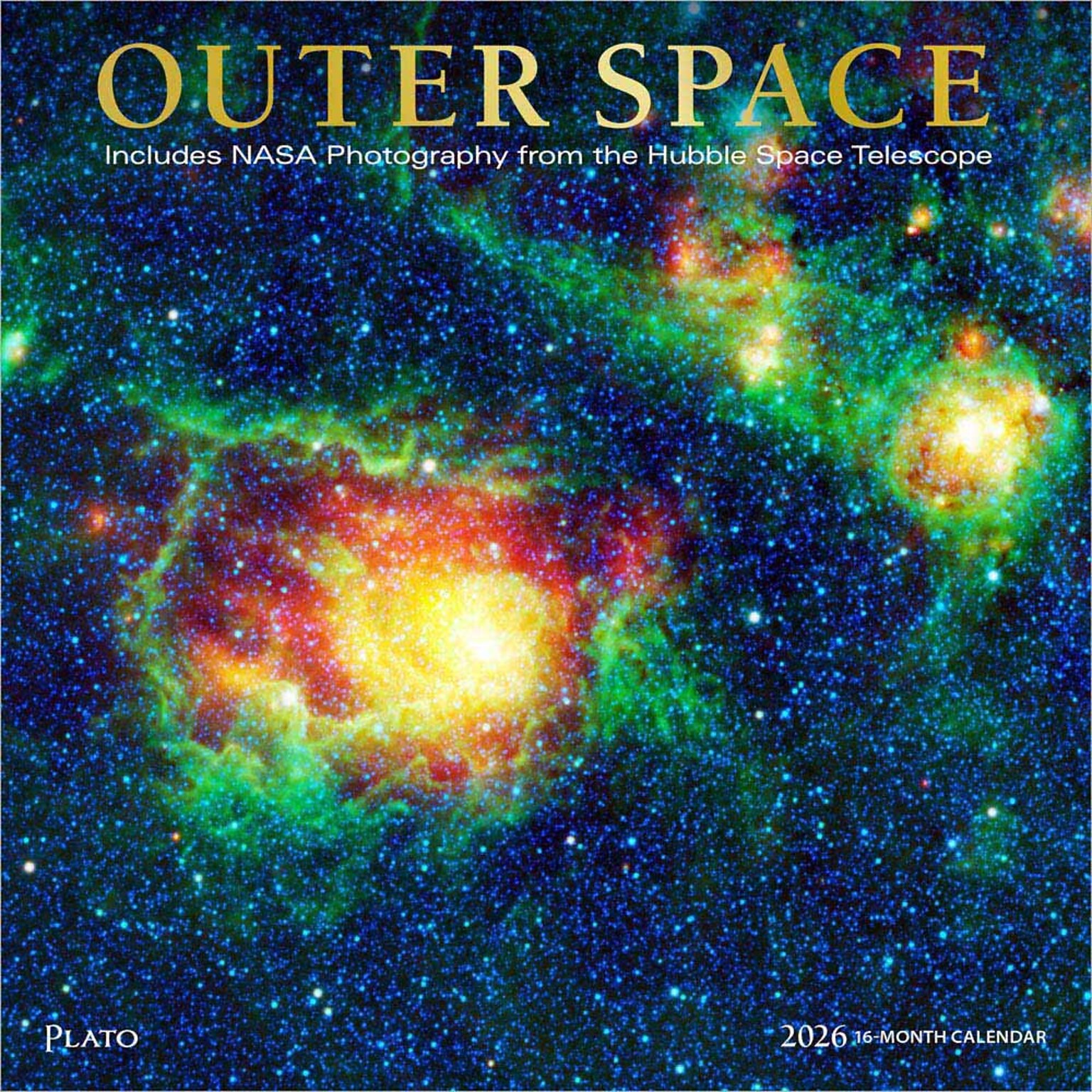 2026 Plato Outer Space 12 x 12 Monthly Wall Calendar (9798330706723)