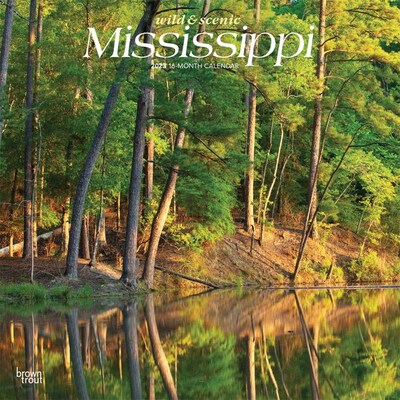 2023 BrownTrout Mississippi Wild & Scenic 12 x 24 Monthly Wall Calendar, (9781975452230)