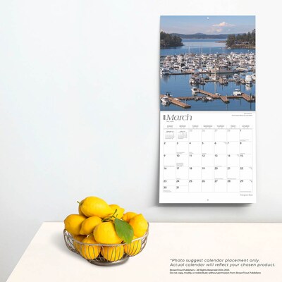 2025 BrownTrout Evergreen State Washington Places 12" x 12" Monthly Square Wall Calendar (9781975483074)