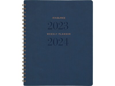 2023-2024 AT-A-GLANCE Signature 8.5 x 11 Academic Weekly & Monthly Planner, Navy (YP905A-20-24)