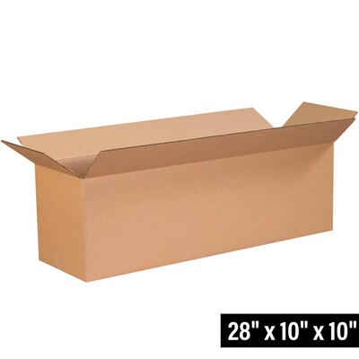 28" x 10" x 10" Shipping Boxes, 25/Bundle (281010)