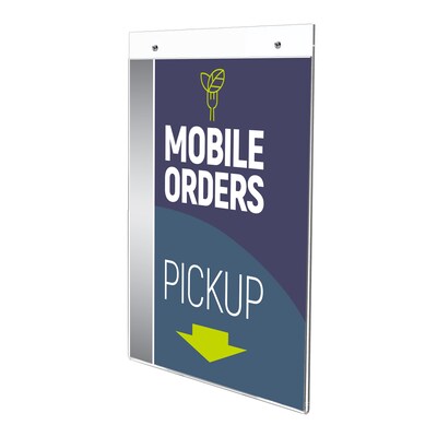 Deflect-O Image Document Holder, 8.5" x 11", Vertical, Wall Mounted, Clear Plastic (DEF68201)