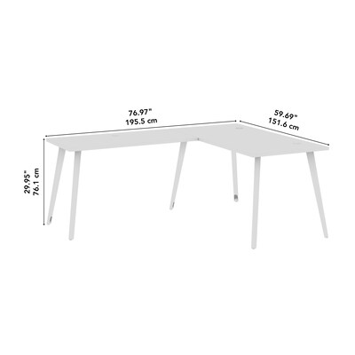 Bush Business Furniture Vista 60"W L Shaped Desk, Natural Elm (VST004NE)