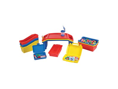 Deflect-O Polypropylene Storage Bin, 5.06" x 13.24" x 8.05", Red (39510RED)
