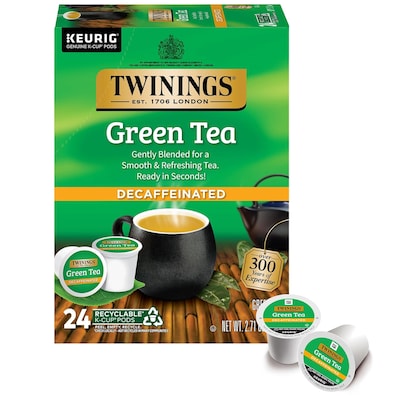 Twinings Decaf Green Tea, Keurig® K-Cup® Pods, 24/Box (TNA90557)