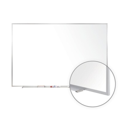 Ghent Non-Magnetic Whiteboard with Aluminum Frame, 3'H x 5'W (M2-35-4)