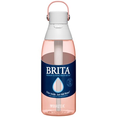 Brita Plastic Filtered Water Bottle, 36 oz., Blush (36525)