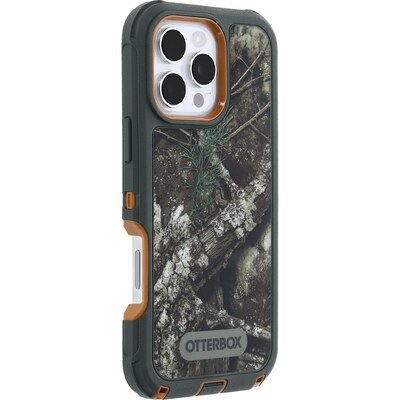 OtterBox Defender Series Pro MagSafe Phone Case for iPhone 16 Pro Max, Shock Absorbing, Realtree APX Green (77-96041)