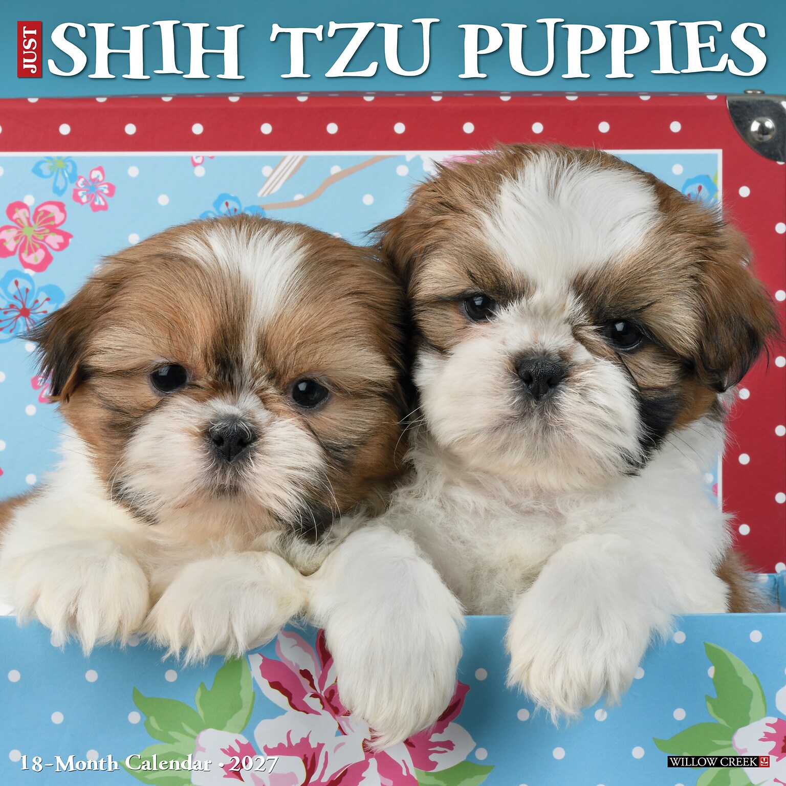 2027 Willow Creek Shih Tzu Puppies 12 x 12 Monthly Wall Calendar, Assorted Colors (62319)