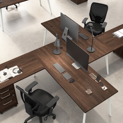 Bush Business Furniture Vista 60"W Computer Desk, Black Walnut (VSD160BW)