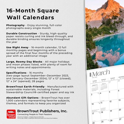 2024 BrownTrout The Great Northwest 12" x 24" Monthly Wall Calendar (9781975462994)