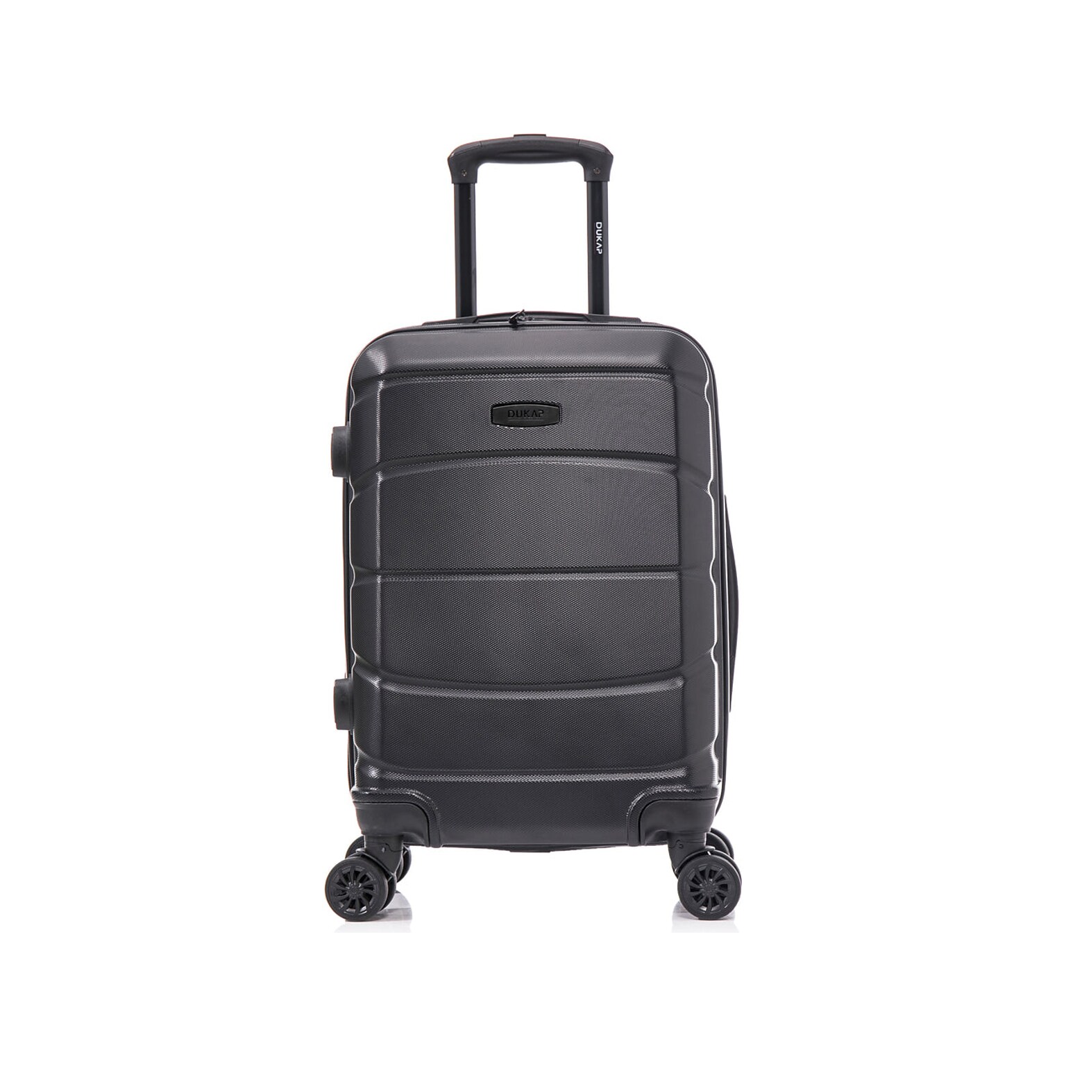 DUKAP Sense 20 Hardside Suitcase, 4-Wheeled Spinner, TSA Checkpoint Friendly, Black (DKSEN00S-BLK)