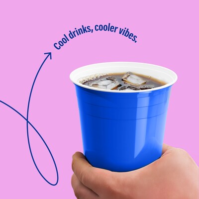 Perk™ Plastic Cold Cup, 16 Oz., Blue, 500/Carton (PK45561CT)