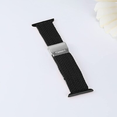 LAX Nylon Braided Band for Apple Watch, Black